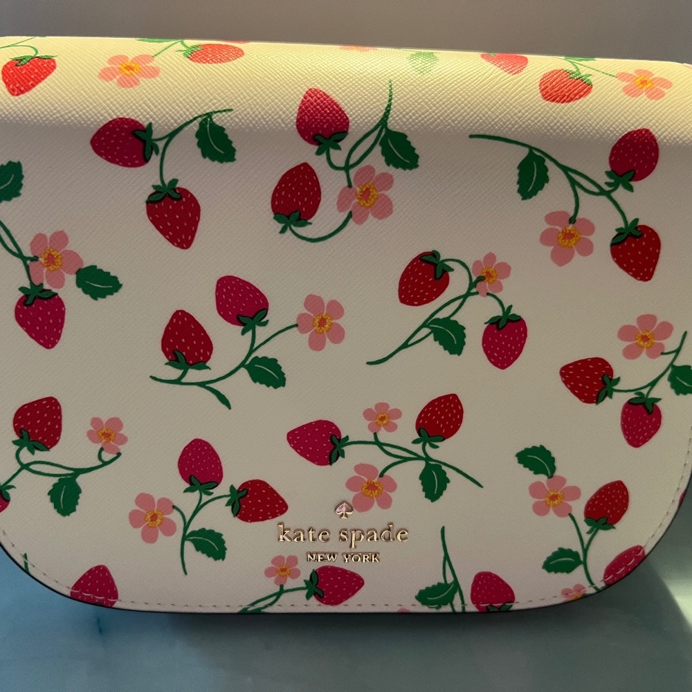kate spade Strawberry Print Crossbody Bag - White, Red, Pink, Green
